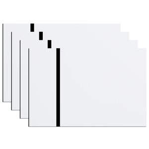 1.3mm <b>White</b> to Black Two-Tone <b>Acrylic</b> Sheet (4pcs) - Product Image 1