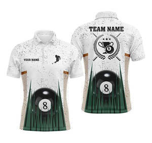 Polo reversible personalizado para hombre con impresión por sublimación en 3D, camiseta de equipo profesional de billar y billar al por mayor de fábrica - Product Image 5