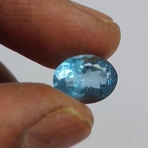 2 uds de Aguamarina Natural 11mm a 13mm cojín faceta ovalada 10 Cts lote Iroc ventas alta calidad corte de piedras preciosas sueltas para joyería - Product Image 2