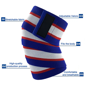 Genouillères en néoprène unisexe, manchon de soutien réglable, compression antidérapante, durable, pour soulager la douleur au genou, logo personnalisé, sécurité pour le fitness - Product Image 2