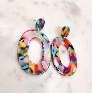 Pendientes de Resina Bordados a Mano, Joyería de Moda de Acero Inoxidable para Mujeres y Niñas, Estilo Clásico para Bodas, Alta Calidad - Product Image 2