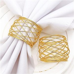 Accessoires de vaisselle tendance Rond de serviette en métal fait main Attrayant fini antique - Product Image 6