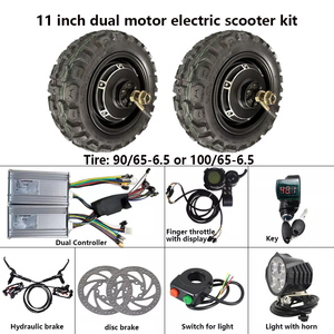 Kit de conversion de moteur de moyeu pour trottinette électrique DIY, 11 pouces, 60V 72V 3000W, sans balais, avec frein à disque, CD-90/65-6.5 - Product Image 2