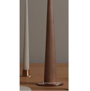 Plaque de pilier de bougie en métal au design élégant pour la décoration de table de mariage plaque de bougie ronde faite à la main couleur or - Product Image 4