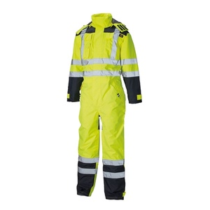 Custom Reflective Polyester Safety Coverall Workwear OEM High Visibility Work <b>Uniform</b> <b>for</b> <b>Construction</b> - Product Image 1