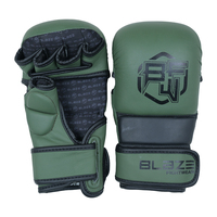 Nouveauté : Gants de boxe MMA 7oz pour l'entraînement, demi-doigts, paume ouverte, Blaze, arts martiaux, Muay Thai, sports de combat