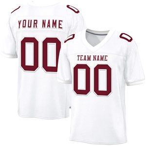 Camiseta de fútbol americano personalizada de verano con mangas cortas, 100% poliéster, nombre y números de equipo personalizados - Product Image 3