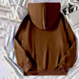 Sweats à capuche en molleton de coton surdimensionnés pour hommes, durables, brodés, streetwear d'hiver, strass, vente en gros, logo personnalisé, teinture unie - Product Image 2