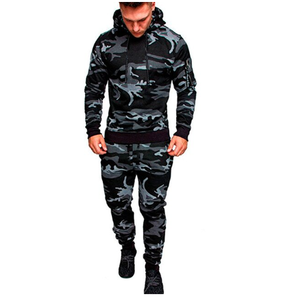 NOUVEAU GEO BROTHERS Ensemble de vêtements de sport pour hommes, deux pièces, décontracté, hip-hop, hiver, chaud, respirant, 100% coton, sweat-shirt + pantalon de fitness - Product Image 3