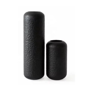 Jarrón negro y dorado, organizador elegante para flores suculentas, velas, utensilios y decoración moderna y elegante para el hogar de la India - Product Image 2