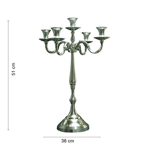 New Classic 5 Arm <b>Candelabras</b> Aluminium Candle Stand Shinny Polished Candle Holder for Dining Table Decor <b>Candelabra</b> - Product Image 2