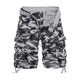 Short cargo camouflage pour hommes Short en coton élégant et durable inspiré Activités de plein air Tenue décontractée Aventure Gym - Product Image 1