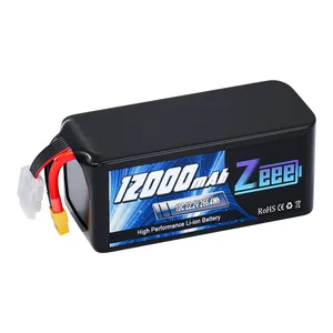 ZEEE ड्रोन FPV बैटरी 6S3P 12000mAh 22.2V 10C XT60 ली-आयन लिथियम आयन 21700 सेल RC बैटरी पैक RC बोट कार ड्रोन के लिए