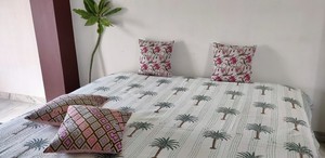 Cubrecama Kantha Hecho a Mano, Colcha de Algodón Estampada, Manta Floral para Todas las Temporadas, Ropa de Cama para Hogar y Hotel - Product Image 5