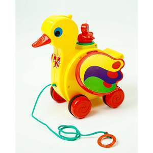 Encantador Juguete de Pato de Plástico con Música para Empujar, Compañero Musical para Pequeños Caminantes, Empaque en Set - Product Image 1