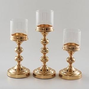 Bougeoir de mariage de luxe bougeoir à livraison rapide avec finition en cristal et métal pour la décoration de table avec des supports - Product Image 5
