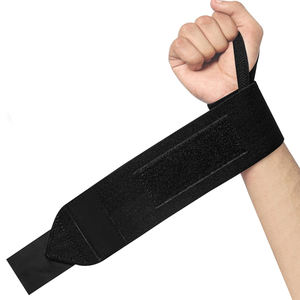 Custom Logo Adjustable Cotton Weight Lifting Wrist <b>Straps</b> - Product Image 2