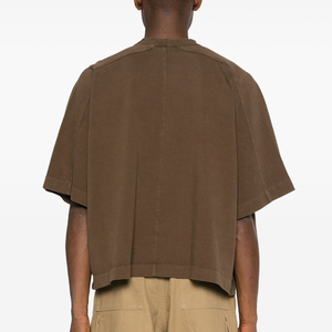 Camiseta de Moda Otoñal 100% Algodón Orgánico Ecológica con Estampado Personalizado, Estilo Urbano, Corte Holgado, Mangas Cortas Raglán para Hombre - Product Image 3