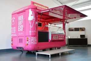 รถเข็นขายอาหารอเนกประสงค์แบบลากออกได้สำหรับสตรีทเคลื่อนที่ได้มีชิปสำหรับวางอาหารทำจากไฟเบอร์กลาส - Product Image 3