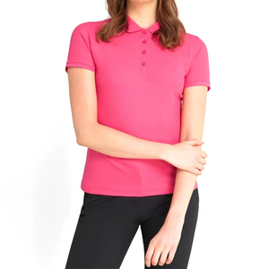 Camisetas de Golf Casuales para Mujer, Modernas, con Logotipo Personalizado, Manga Corta, Transpirables, Ecológicas, Antiarrugas, de Secado Rápido, 100% Algodón - Product Image 4