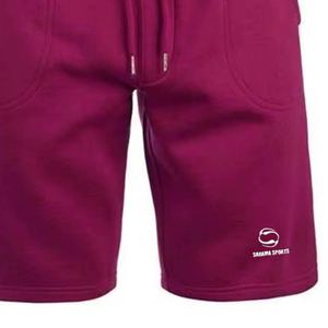 กางเกงขาสั้นลำลองสำหรับผู้ชายปรับแต่งได้กางเกงขาสั้นผ้าฝ้าย100% ขนแกะเทอร์รี่5นิ้วปักตะเข็บกำมะหยี่กางเกงขายาวปรับแต่งได้ - Product Image 6