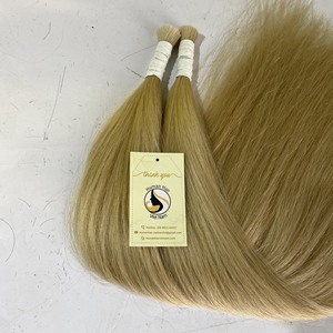 Extensiones de cabello indio brasileño Natural alineado con cutícula superventas estilo ondulado Rubio a granel nuevo recto Natural al por mayor crudo - Product Image 1