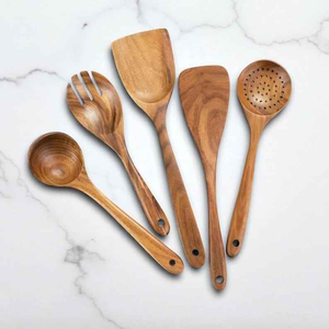 Handmade Classic Eco-Friendly Wooden Utensils Set Party Kitchen Cooking <b>Spoons</b> Tools Cookware Serving Dinner <b>Spoons</b> Saniya - Product Image 6