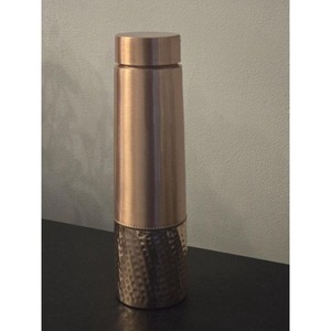 Elegant Copper Water Bottle Lid <b>Straw</b> Unique Texture Leak Proof 1000ml Eco-Friendly Traditional Modern Style <b>for</b> Ayurvedic - Product Image 2