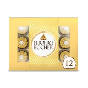 Premium Ferrero Rocher Chocolate con leche de avellana, caja de regalo de dulces de chocolate, 10,5 oz 24 unidades (paquete de 1) El mejor precio a granel