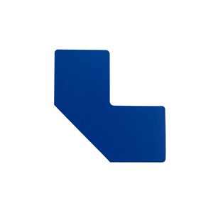LongLife - Marcaje de suelo L-ángulo, autoadhesivo 75mm, azul oscuro, 50 unidades / paquete. - LG-75-L-07 - Product Image 1