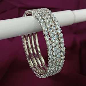 Brazaletes indios de fabricante indio, pulseras de boda de cristal CZ con diamantes de imitación, pulsera nupcial, joyería de cristal de moda para mujer - Product Image 3