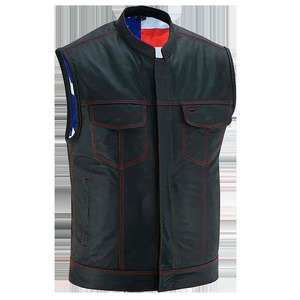 Chaleco de piel de vaca para hombre con logotipo OEM, moda informal de lona de alta calidad para uso en exteriores, el mejor traje de moda nuevo - Product Image 4