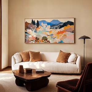 Colorful Valley Landscape Still Life Canvas Wholesale <b>Large</b> Abstract Wall Art Hand Painted Artwork Living Room Bedroom Office - Product Image 1
