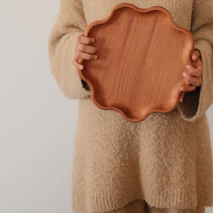 Nouveau design plateau de bord de pétoncle plateau en bois arabe organisateur en bois affichage ramadan coffret cadeau plateau en bois en gros du Vietnam - Product Image 4