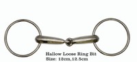 Bit Kekang Kuda OEM Stainless Steel Hollow Mouth Snaffle Bit Loose Ring untuk Kontrol dan Pelatihan yang Nyaman