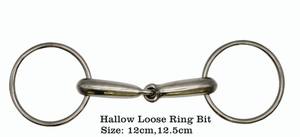 Bridon de dressage en acier inoxydable robuste à articulations creuses avec anneaux lâches pour l'équitation et l'entraînement, services OEM, marque Minarat - Product Image 4