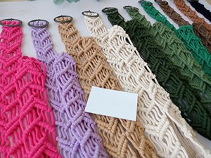 Nouveau Design 2024 été et printemps Style bohème à la mode coloré tricoté coton macramé ceinture pour les femmes - Product Image 2