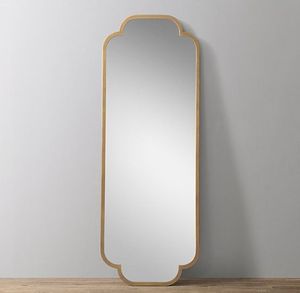 Modern Butterfly Detail <b>Full</b> <b>Length</b> Arched <b>Gold</b> <b>Mirror</b> For Stylish Bedroom And Interior Decoration - Product Image 4