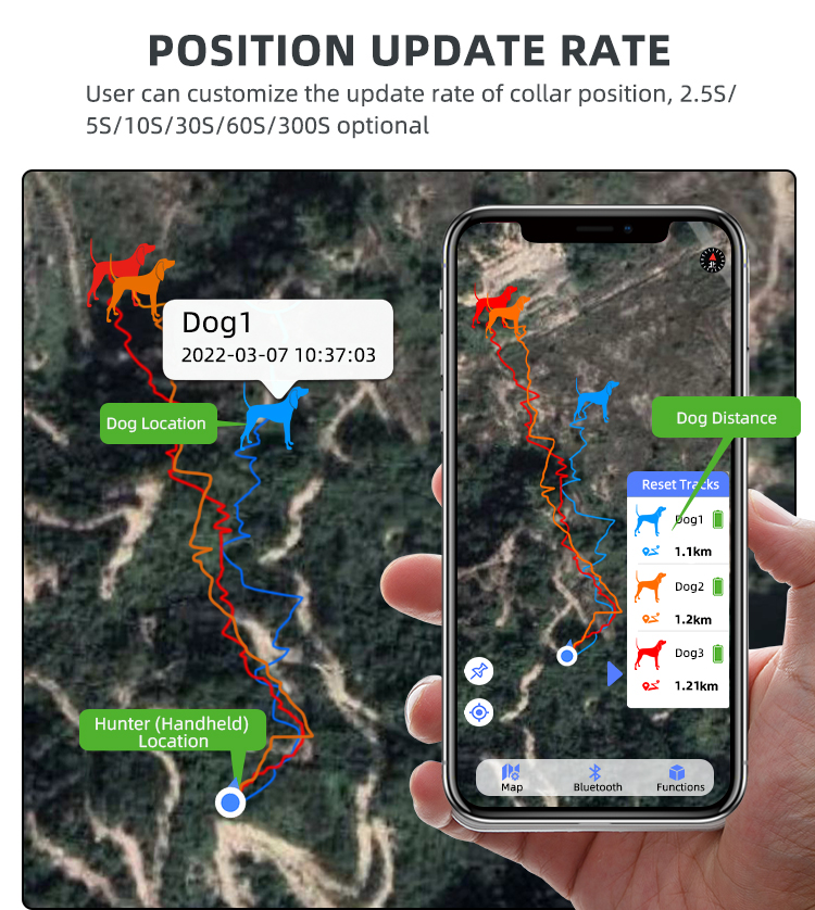 Hot Selling Professional Hunters Long Distance Hunting Dog Gps Tracking