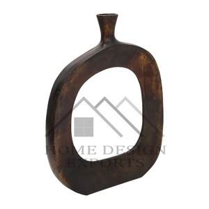 2025 Venta caliente Último diseño Floreros de aluminio para la decoración de la sala de estar Jarrones de centros de mesa de aluminio fundido - Product Image 3