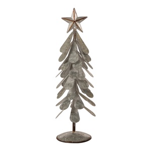 Deux arbres de noël en métal avec étoile pour décoration de table de noël deux dessus de table arbre de noël pour la décoration de la maison en gros - Product Image 6