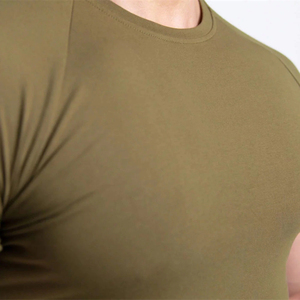 Homme course Sport Jogging entraînement t-shirt hauts Cross-fit marque vêtements Gym T-shirt hommes Fitness musculation coton maigre t-shirt - Product Image 5