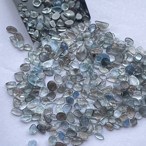 10mm 12MM 16mm musgo Natural aguamarina tamaño libre facetado Rosa corte Polki rebanadas sueltas piedras preciosas DIY fabricación de joyas calidad AAA - Product Image 4