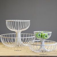 Tazón de fruta de Metal de alta calidad niquelado de malla de alambre de hierro caliente, tazón de precio bajo al por mayor barato elegante, tazón indio de fábrica directo - Product Image 4