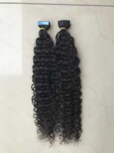 Cinta rizada brasileña Natural Remy, sin procesar, para extensión de cabello humano, 100% - Product Image 4
