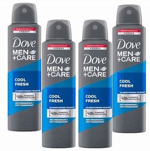 Déodorant en spray Dove Men+Care Talc Feel, avec 1/4 de crème hydratante, protection jusqu'à 48 heures, 6 pièces de 250 ml - Product Image 1
