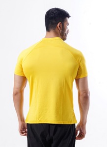 Venta caliente personalizado en blanco color mostaza algodón liso camiseta, algodón gimnasio fitness desgaste hombres camiseta - Product Image 6