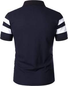 Polos de hombre a la moda OEM fabricados en fábrica último diseño de tela ligera cuello suave algodón de talla grande camisas de golf - Product Image 3