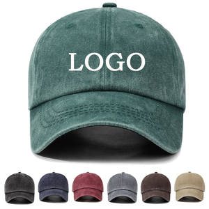 <b>Top</b> Selling Custom 5-Panel Unstructured Vintage Washed <b>Distressed</b> Baseball Cap with Slightly Curved Brim - Product Image 1