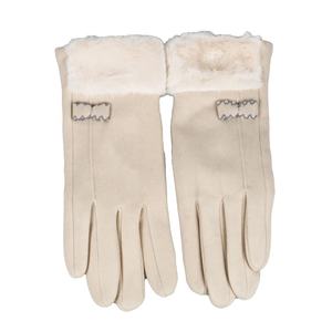 Women's Winter Full Finger Leather <b>Gloves</b> Fur-Fleeced Lining <b>Warmed</b> <b>Gloves</b> Made By Qasaab Co Winters <b>Gloves</b> - Product Image 2
